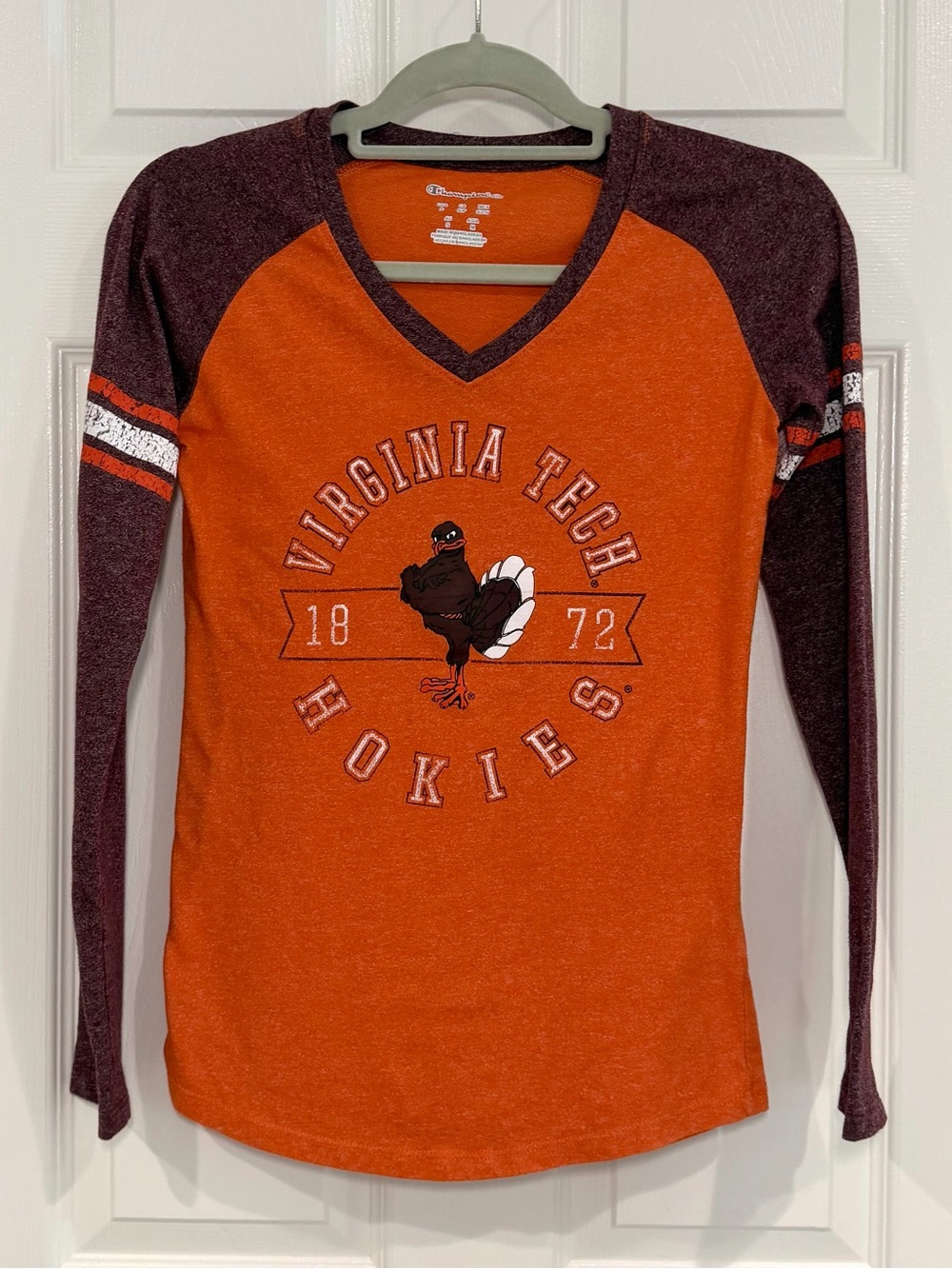 VT Virginia Tech Hokies Champion Women S Long-Sleeve Raglan Shirt Football Sport